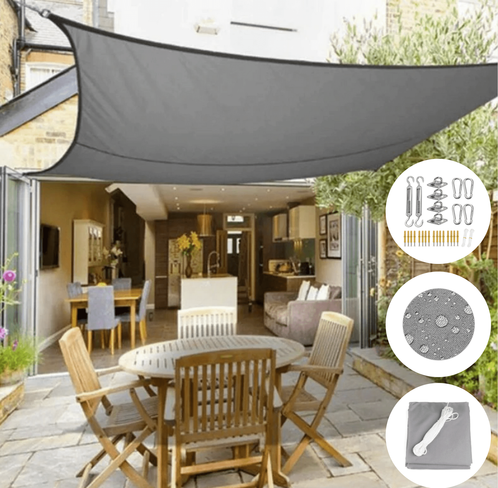 UV Shade Sail — Water-Repellent Outdoor Canopy