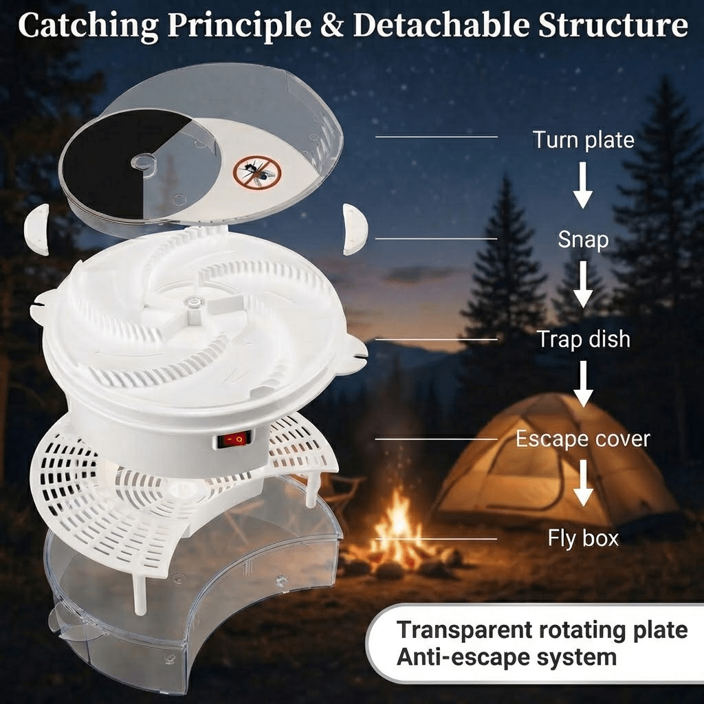 Electric Fly Trap — Automatic and Silent Catcher