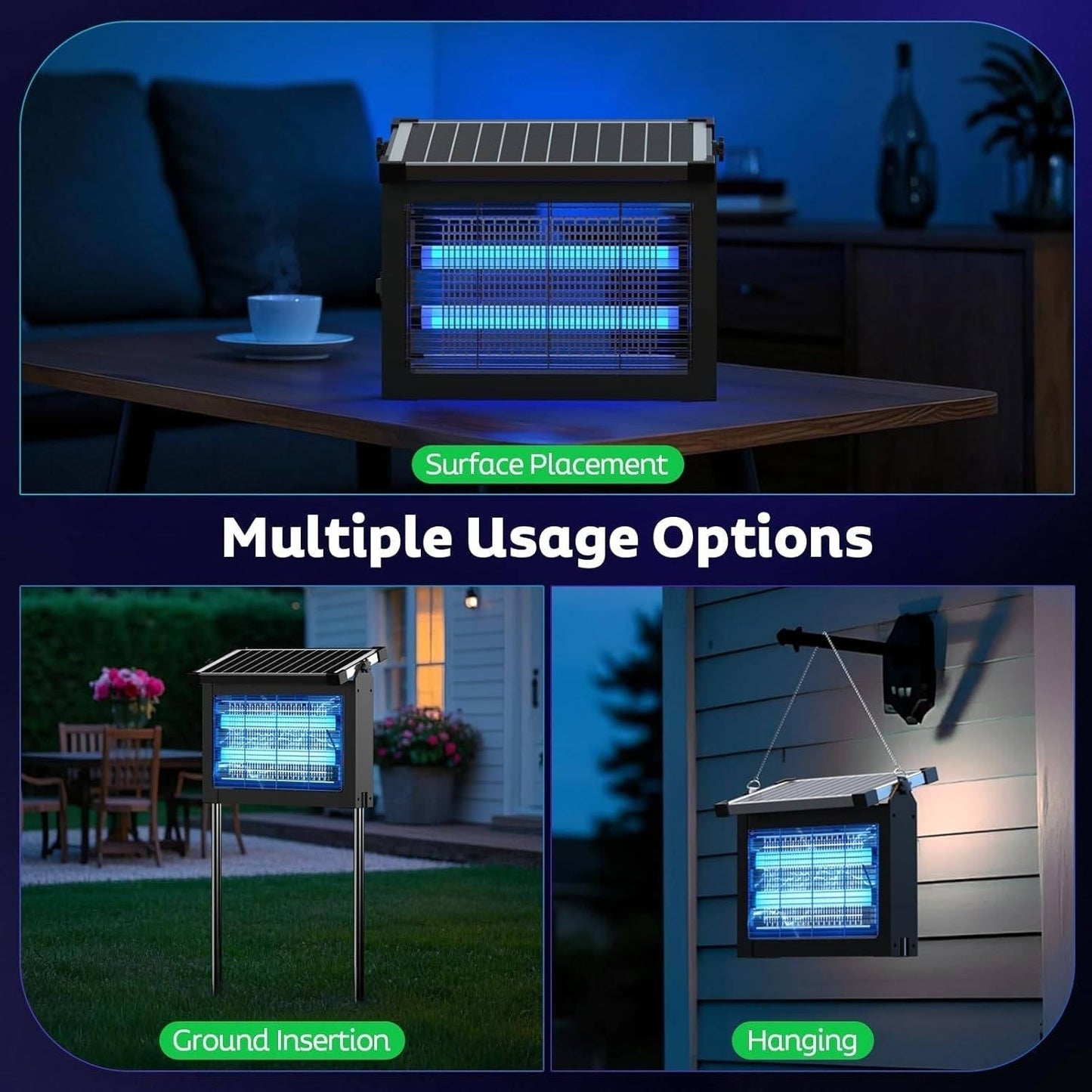 Solar Mosquito Trap — Outdoor, 325 m² Coverage