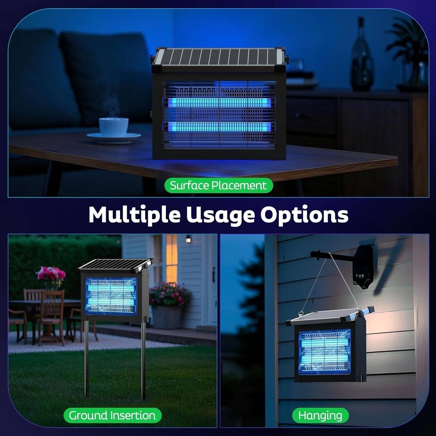 Solar Mosquito Trap — Outdoor, 325 m² Coverage