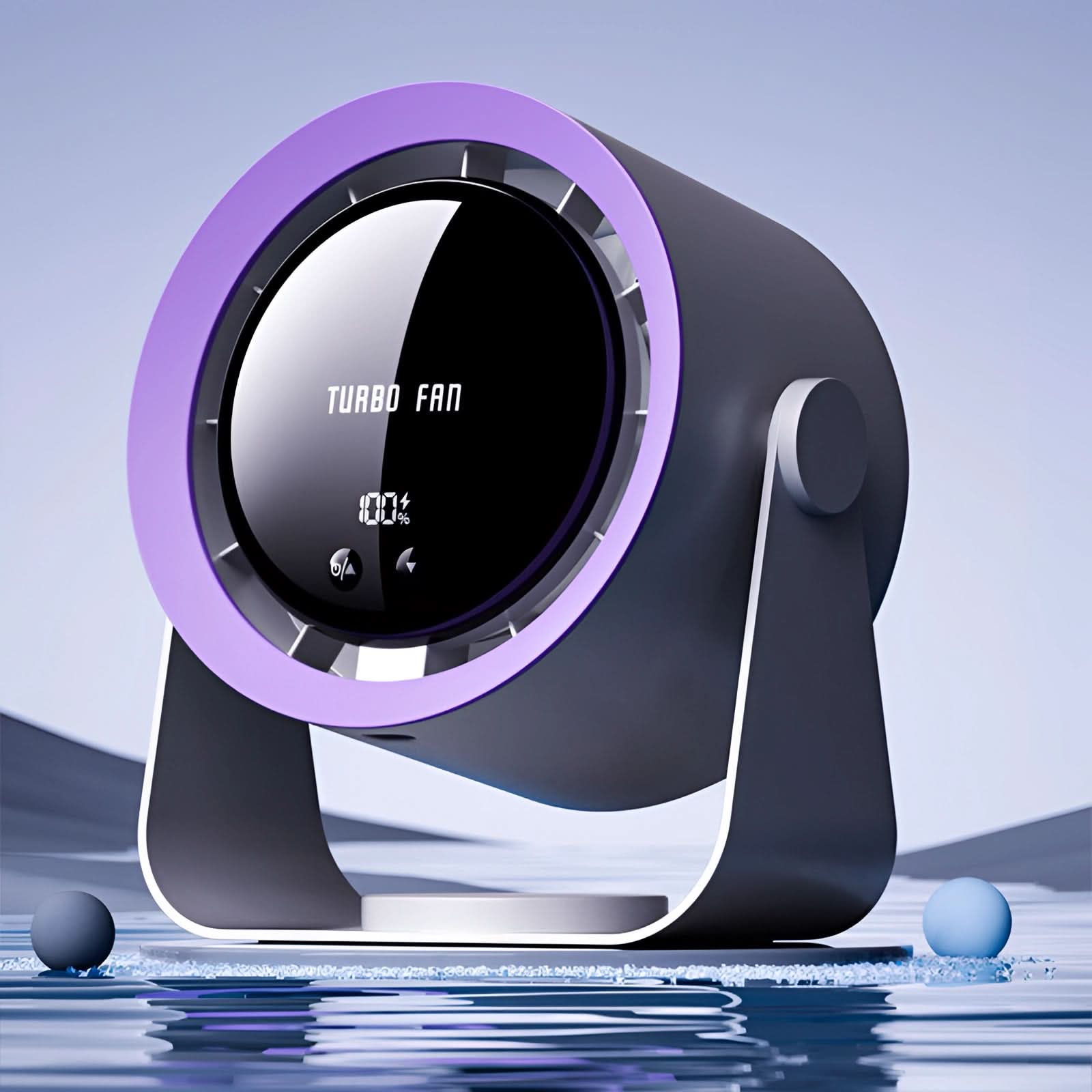 Bladeless Fan with LED Display — Quiet Cooling
