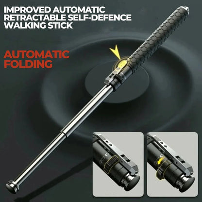 Folding Trekking Pole — Automatic Open, Non-Slip Grip