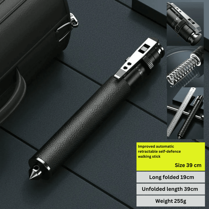 Folding Trekking Pole — Auto Pop-Up Alloy Walking Stick