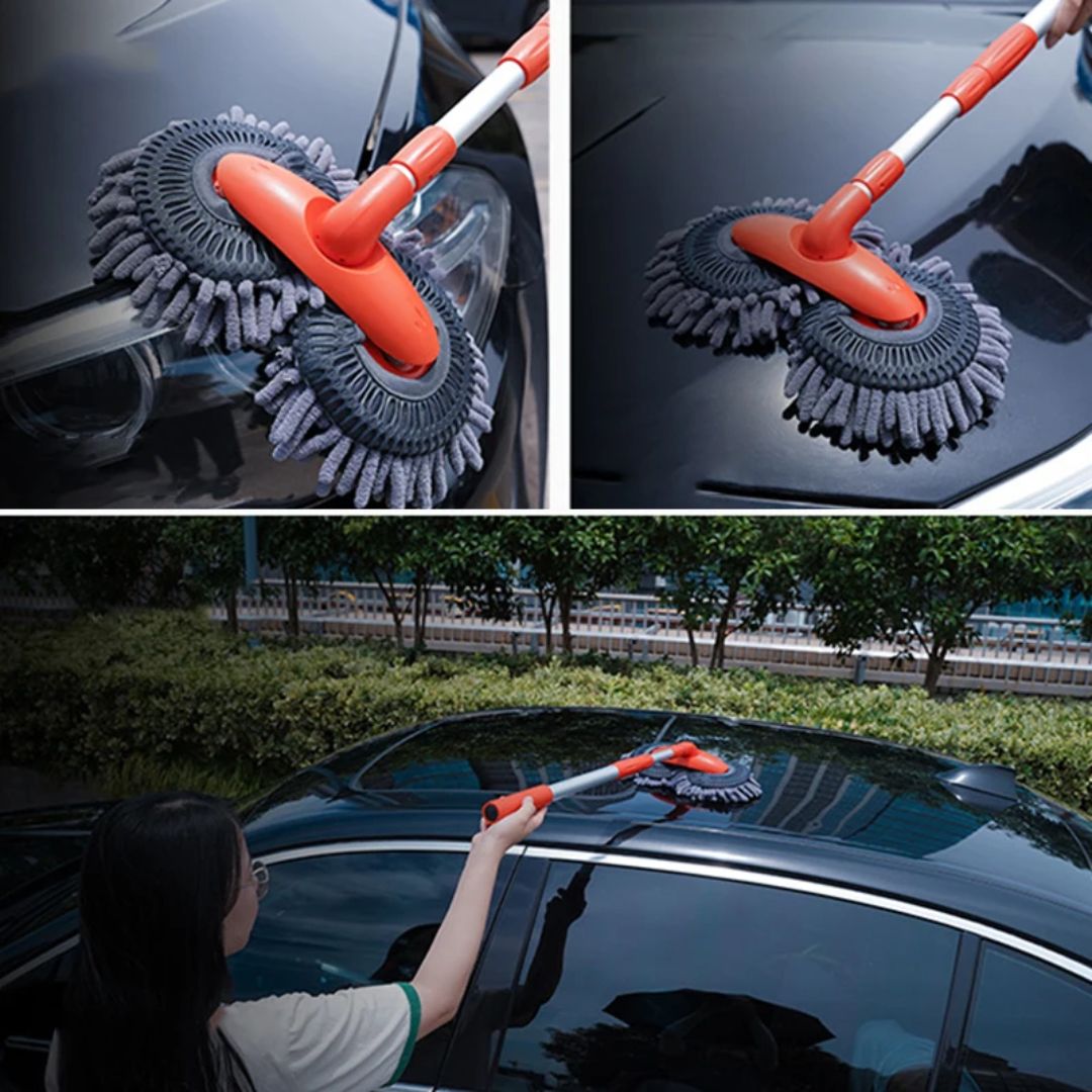 Telescopic Car Brush — Extendable 360° Head