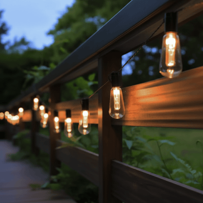 Solar Vintage String Lights 10m 40 LED — Outdoor IP65