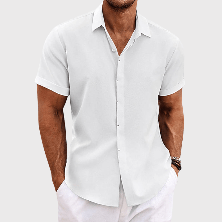Men's Linen Shirt — Breathable Short-Sleeve Summer