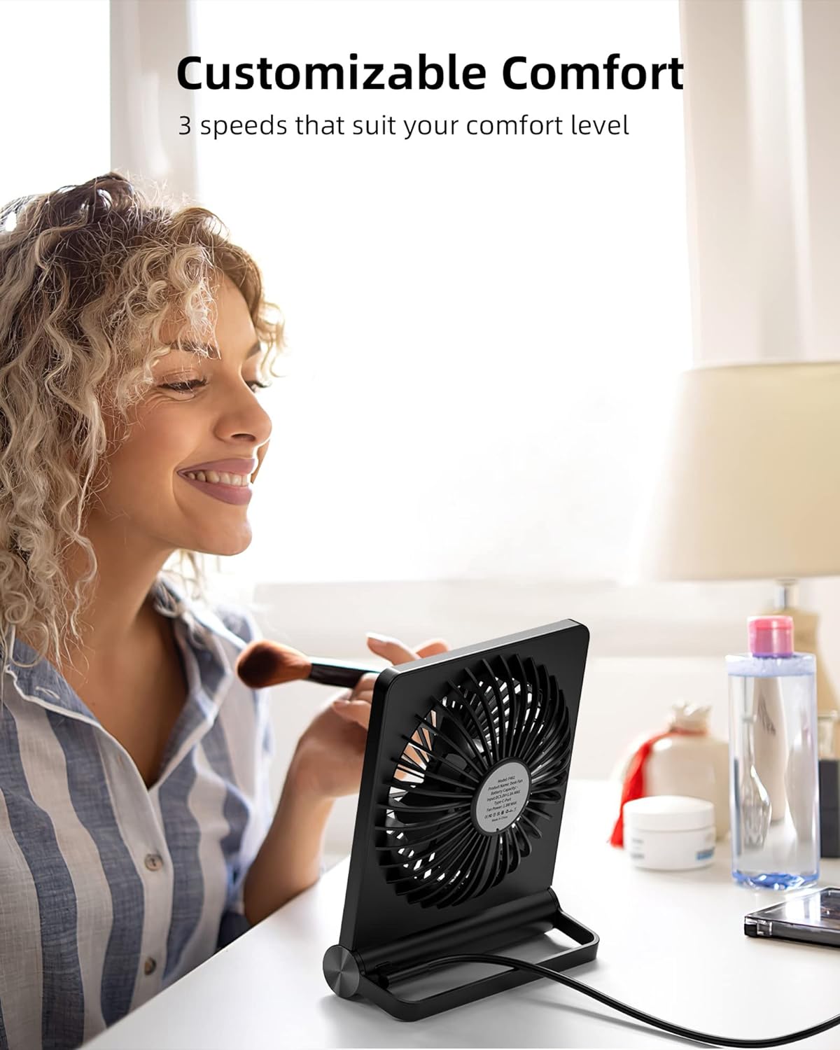 Ultra-Quiet Desk Fan — Compact USB Cooling
