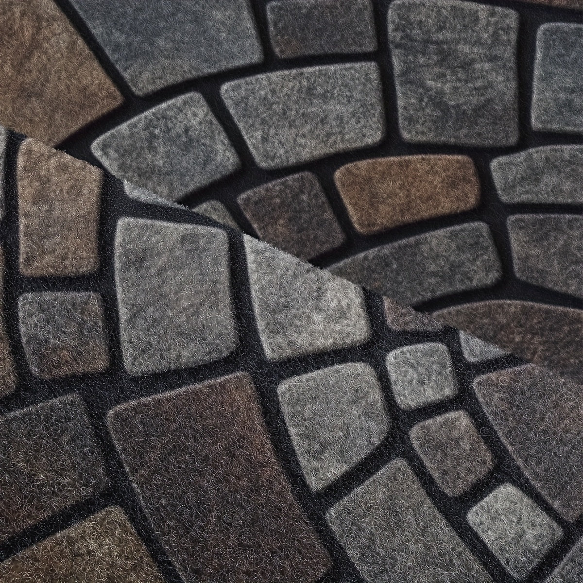 Semicircular Mosaic Doormat — Non-Slip Entrance Mat