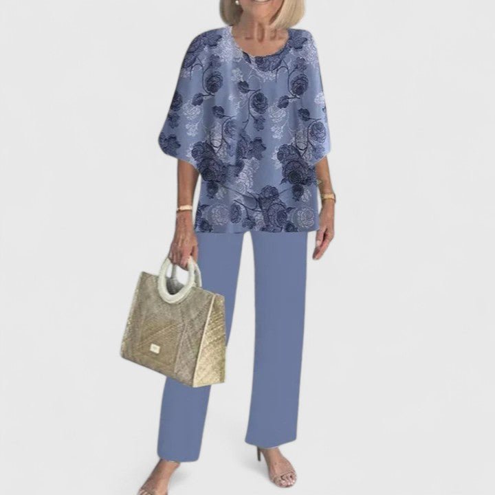Two-Piece Outfit Set — Elegant Top and Trousers