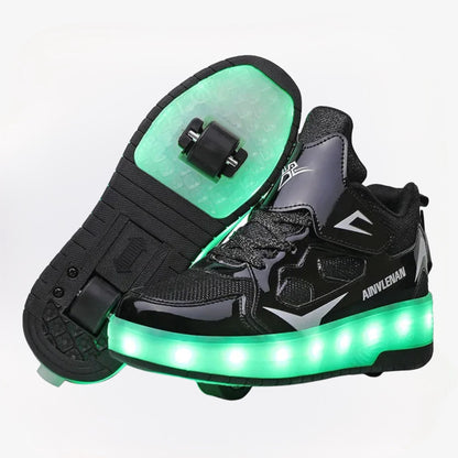 LED Roller Sneakers — Light-Up Shoes for Kids