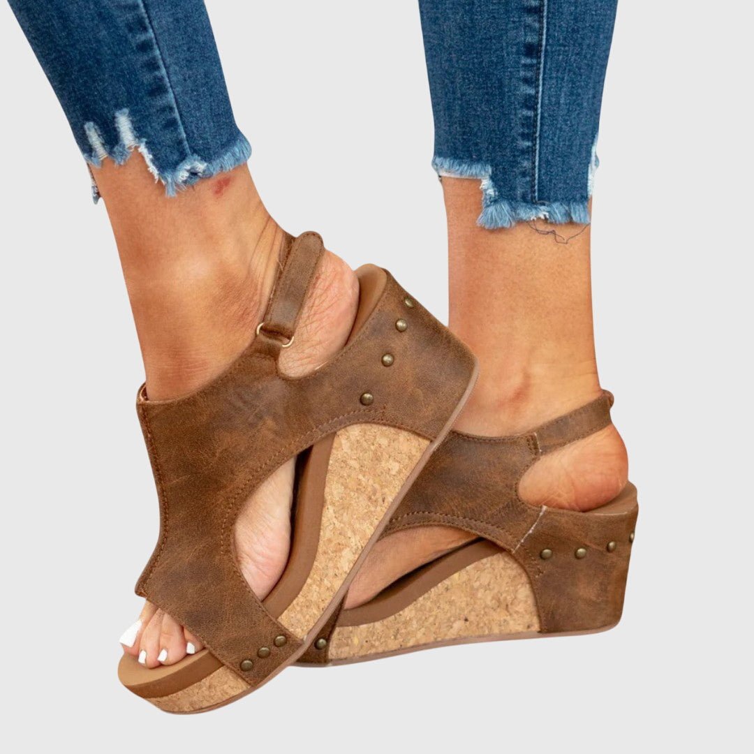 Orthopedic Wedge Sandals — Adjustable Strap Comfort