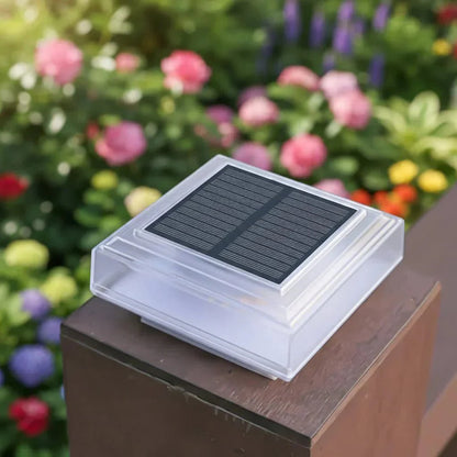 Solar Pillar Lamp — Warm White LED for Garden