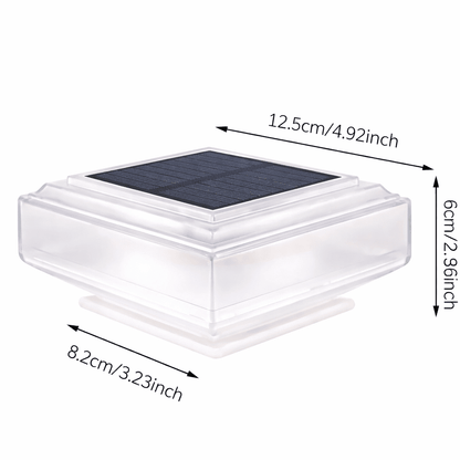 Solar Pillar Lamp — Warm White LED for Garden