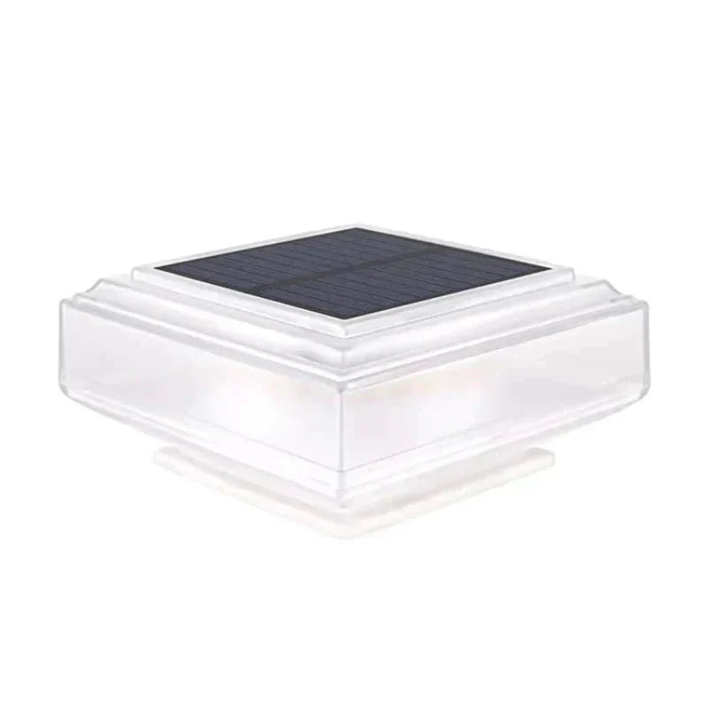 Solar Pillar Lamp — Warm White LED for Garden