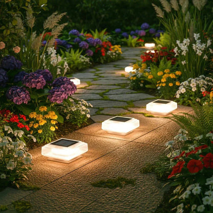 Solar Pillar Lamp — Warm White LED for Garden