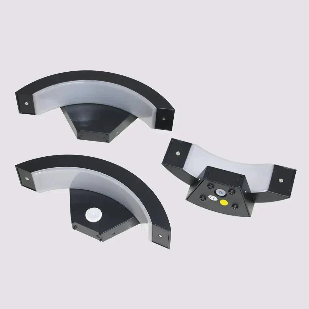 Outdoor LED Wall Light — Curved Motion Sensor Lamp IP65