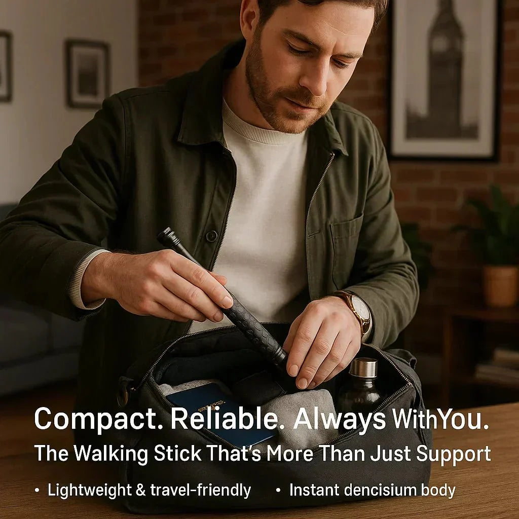 Retractable Walking Stick — Self-Defense & Trekking Support