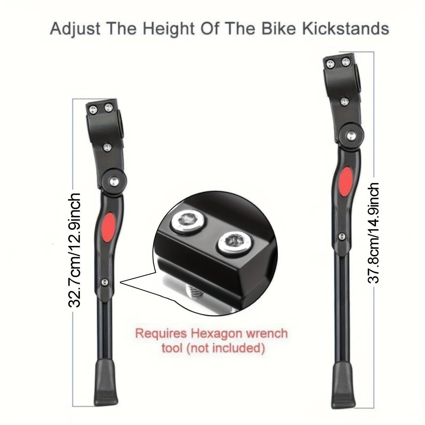 Adjustable Bike Kickstand — Stable Side Stand Support
