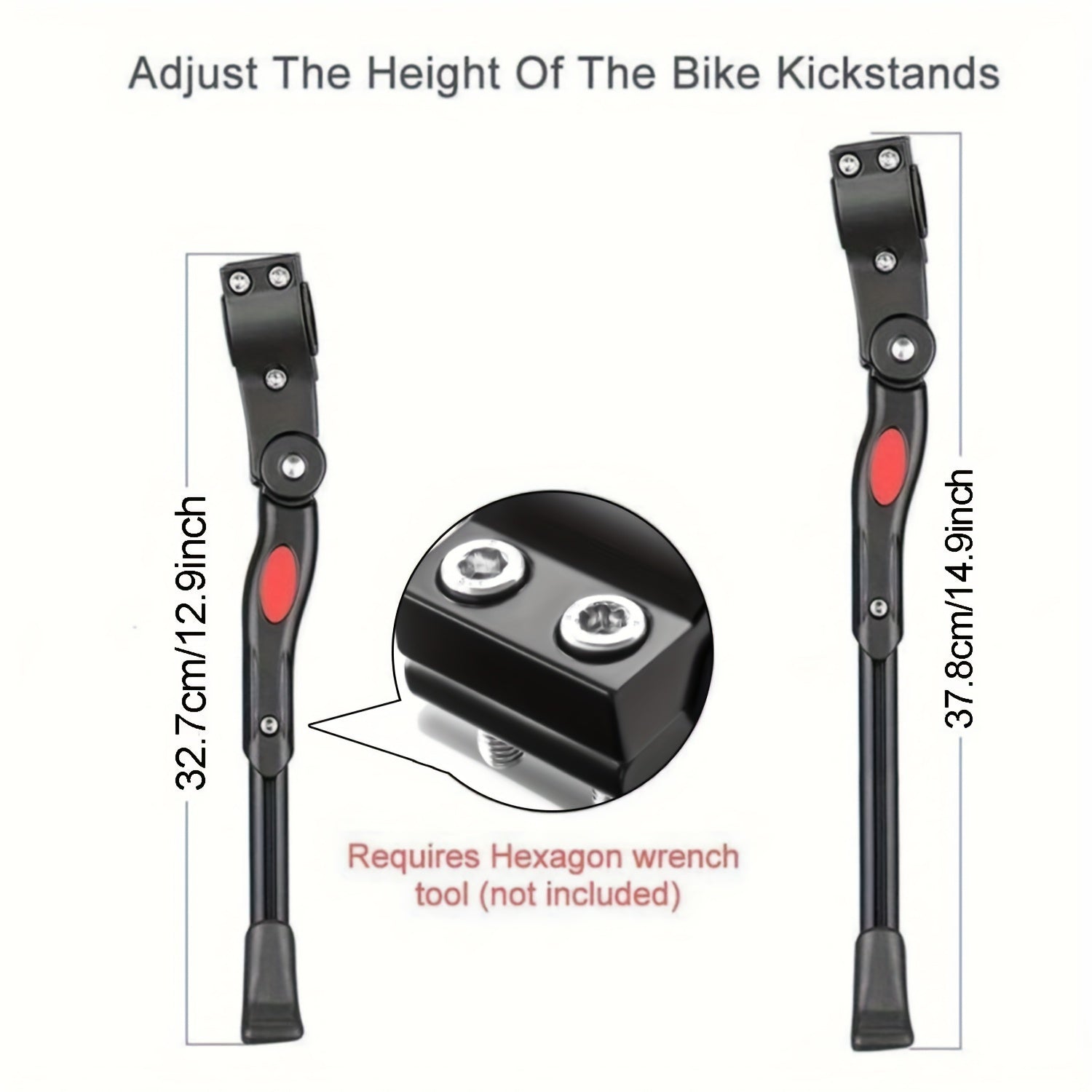 Adjustable Bike Kickstand — Stable Side Stand Support