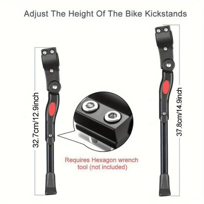 Adjustable Bike Kickstand — Stable Side Stand Support