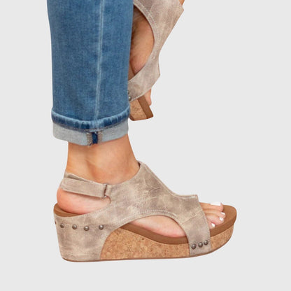 Orthopedic Wedge Sandals — Adjustable Strap Comfort