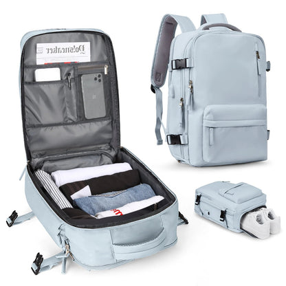 35L Women's Travel Backpack — Waterproof with USB Port