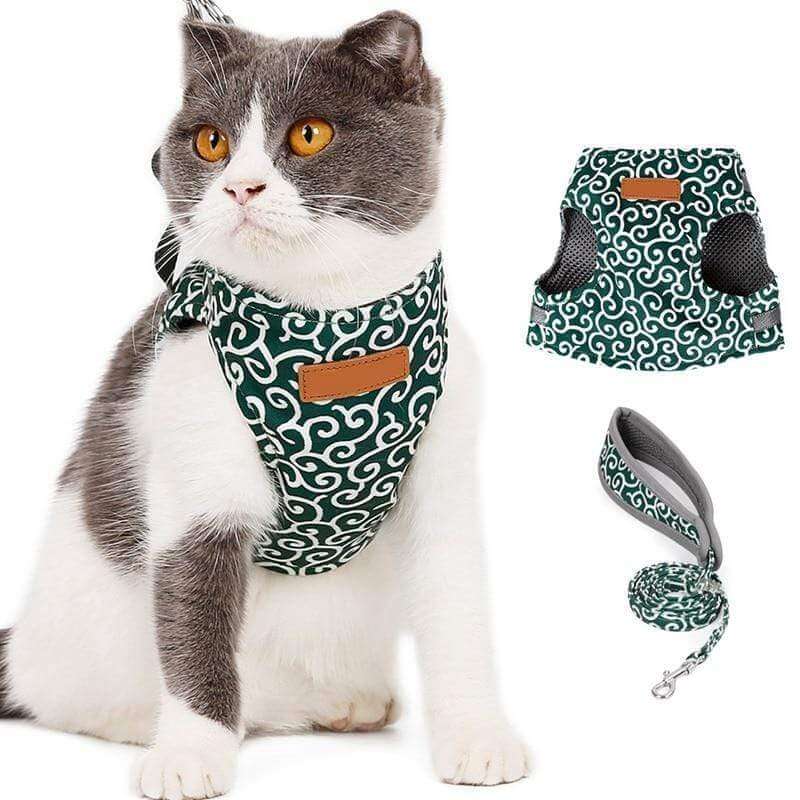 Cat Vest Harness With Adjustable Leash for Safe Walks