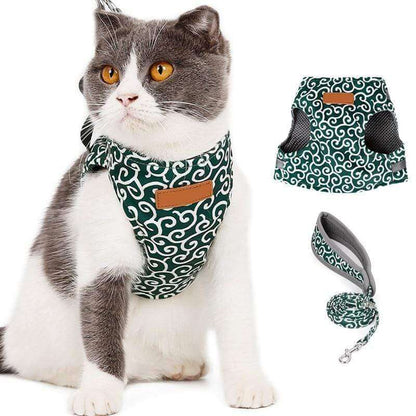 Cat Vest Harness With Adjustable Leash for Safe Walks