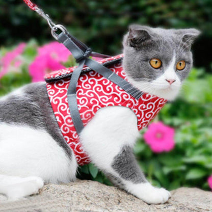 Cat Vest Harness With Adjustable Leash for Safe Walks