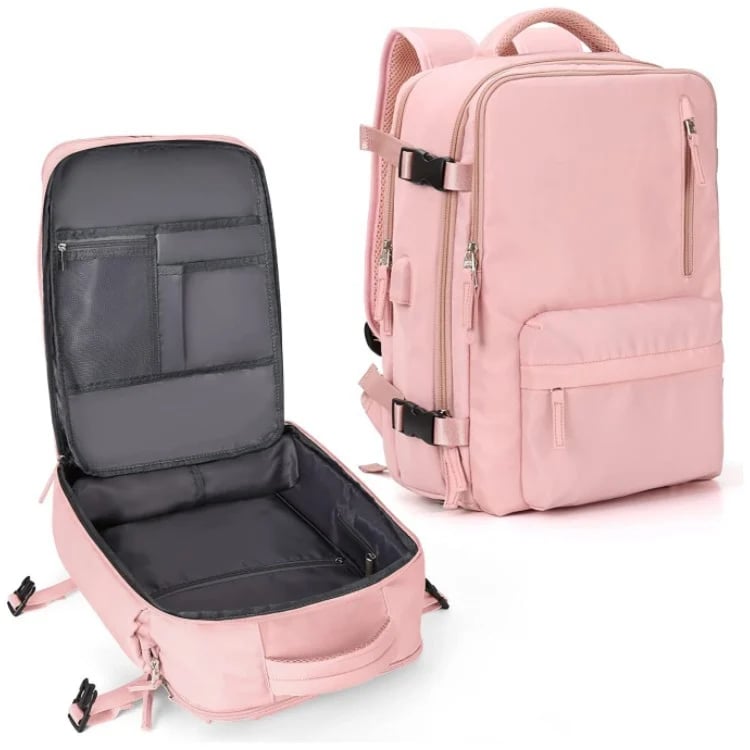 35L Women's Travel Backpack — Waterproof with USB Port