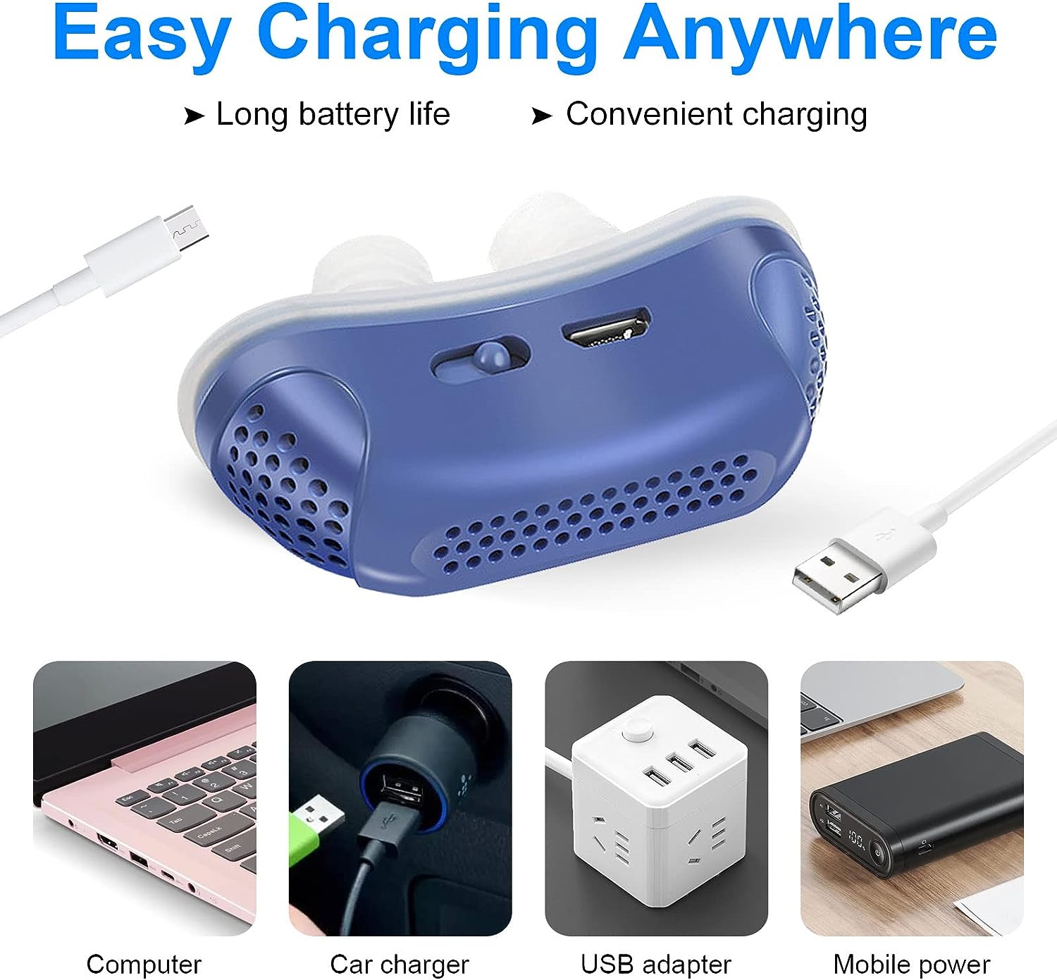 Micro CPAP Anti-Snoring Device for Mild Sleep Apnea