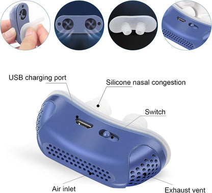 Micro CPAP Anti-Snoring Device for Mild Sleep Apnea