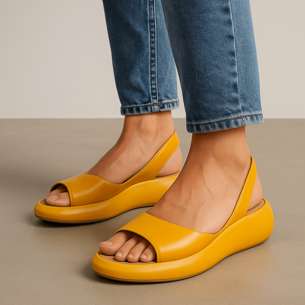 Platform Slingback Sandals — Cushioned Insole Comfort