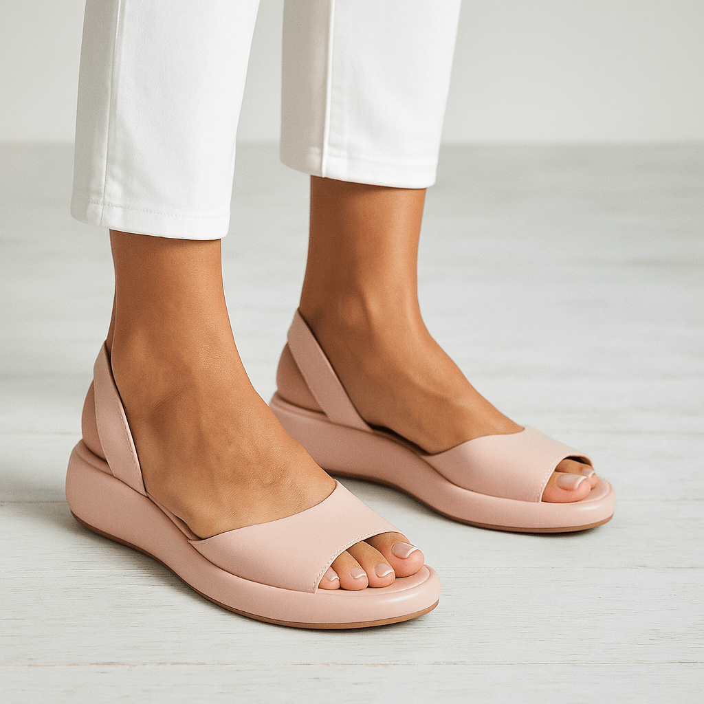 Platform Slingback Sandals — Cushioned Insole Comfort