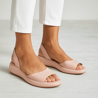 Platform Slingback Sandals — Cushioned Insole Comfort