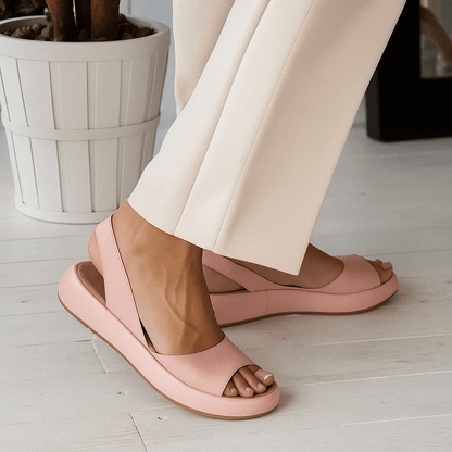 Platform Slingback Sandals — Cushioned Insole Comfort