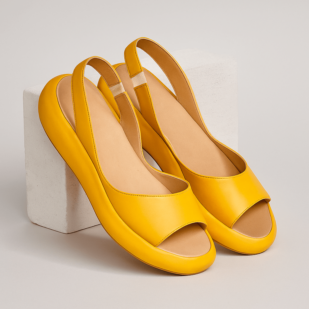 Platform Slingback Sandals — Cushioned Insole Comfort
