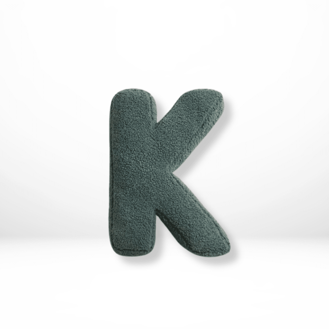 Velvet Alphabet Throw Pillow — Letters A to Z