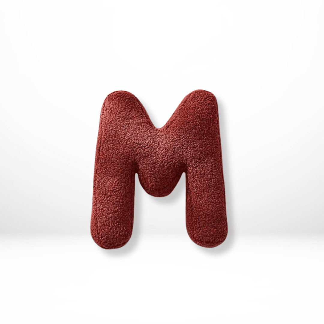 Velvet Alphabet Throw Pillow — Letters A to Z