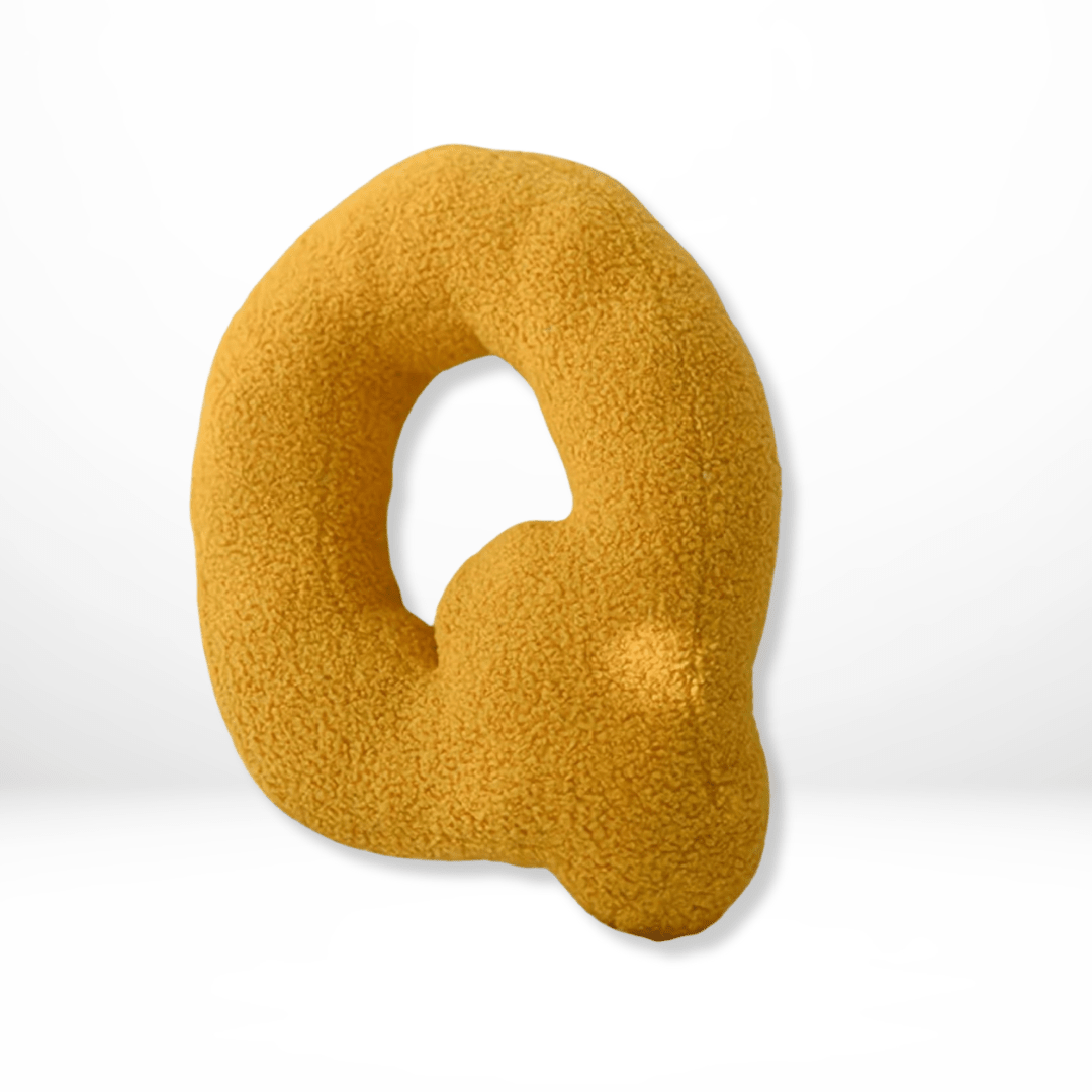 Velvet Alphabet Throw Pillow — Letters A to Z