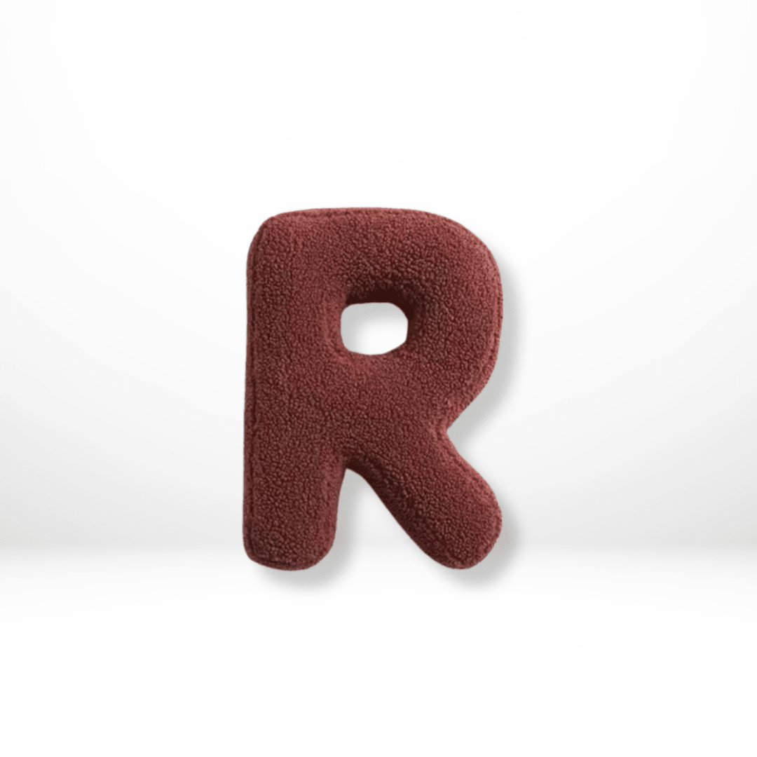 Velvet Alphabet Throw Pillow — Letters A to Z
