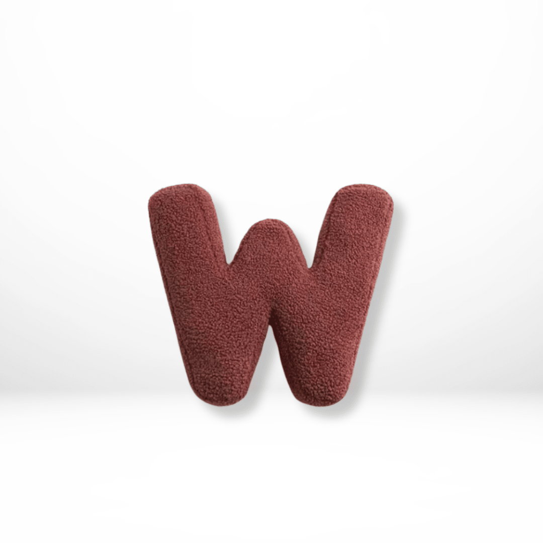 Velvet Alphabet Throw Pillow — Letters A to Z
