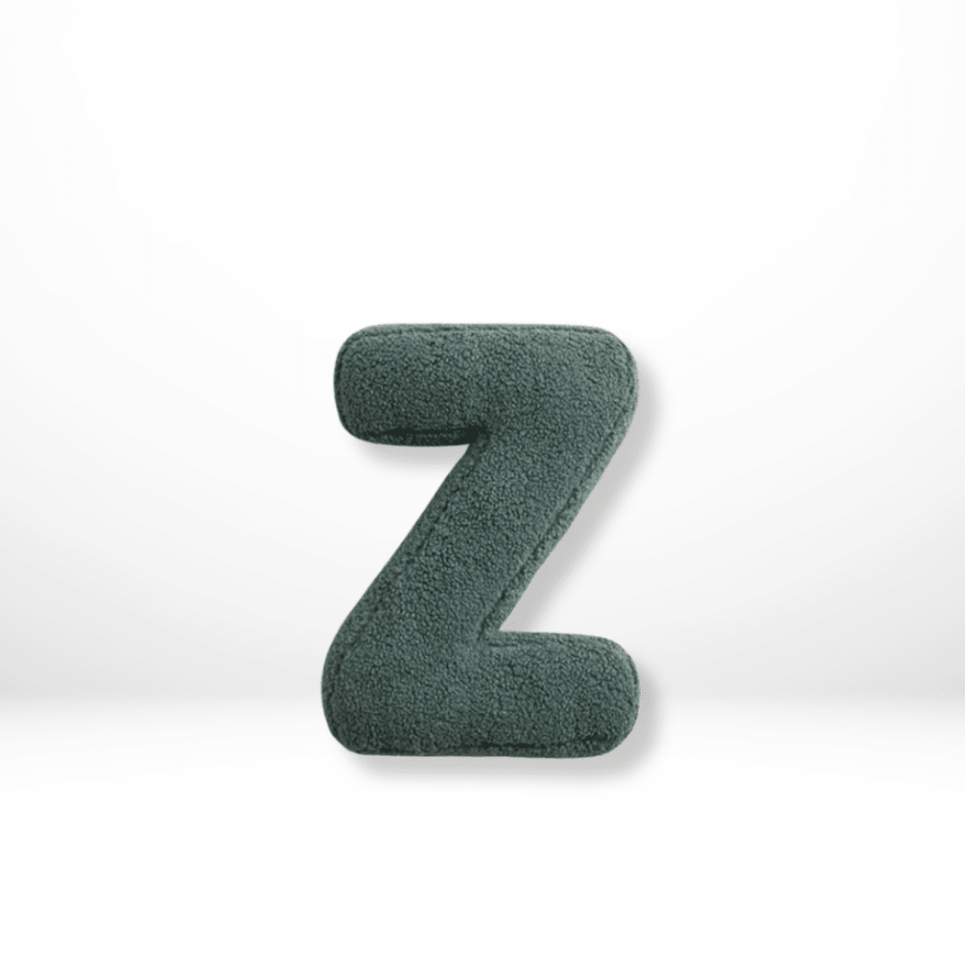 Velvet Alphabet Throw Pillow — Letters A to Z