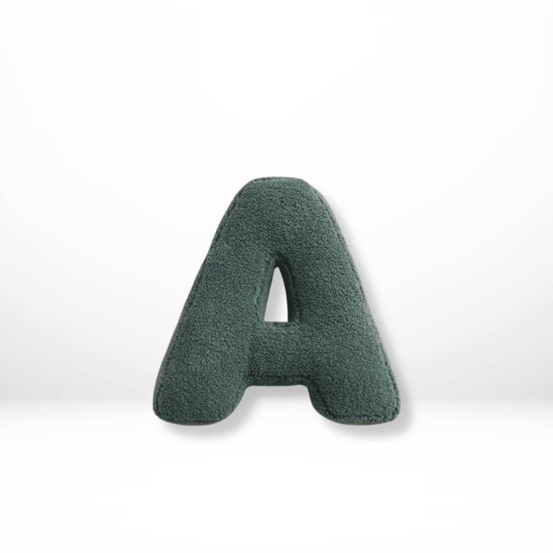 Velvet Alphabet Throw Pillow — Letters A to Z