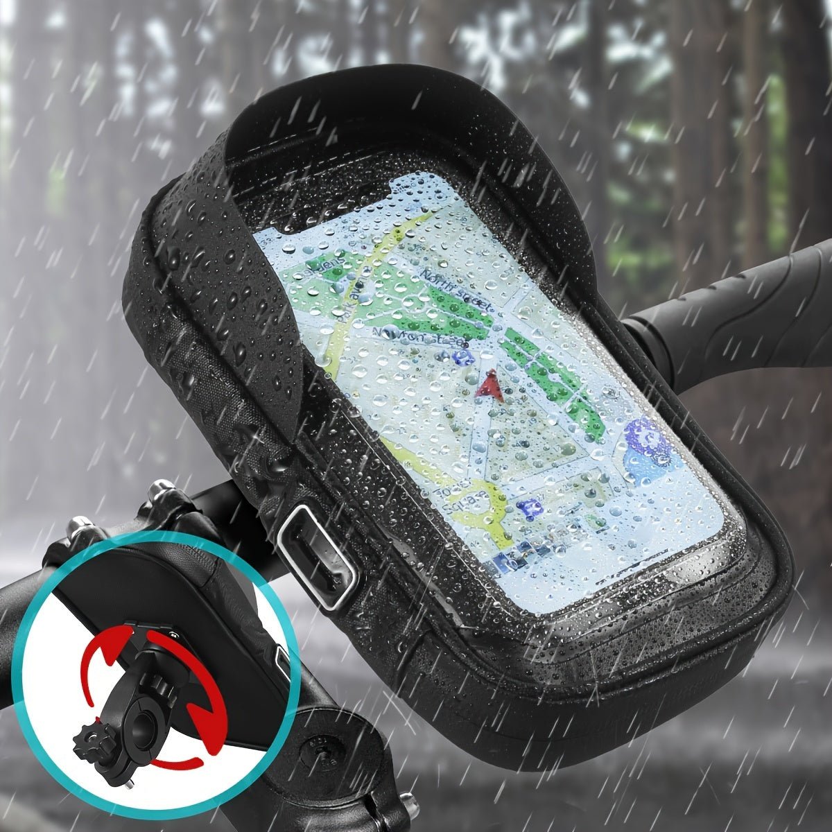 Waterproof Bike & Motorcycle Phone Holder — 360 Rotation