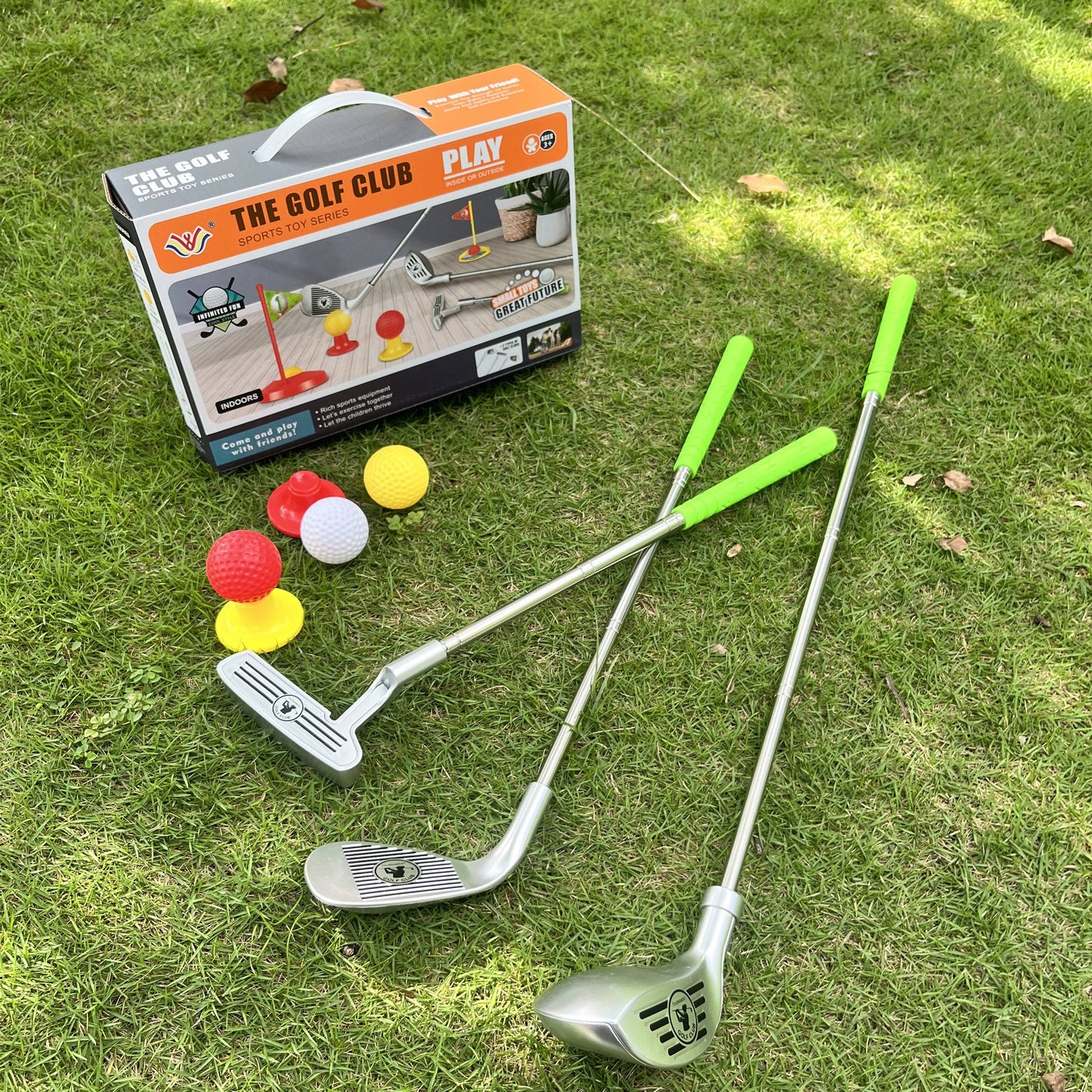 Kids Golf Set — Adjustable Clubs with Holes & Balls
