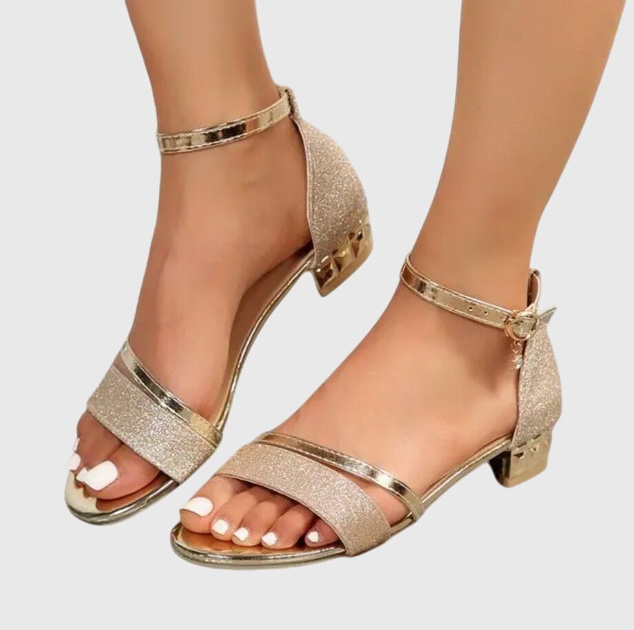 Orthopedic Heeled Sandals — Adjustable Buckle Comfort