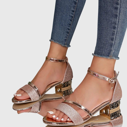 Orthopedic Heeled Sandals — Adjustable Buckle Comfort