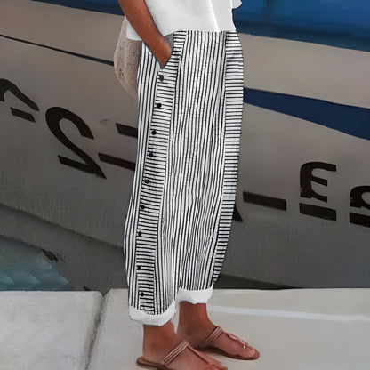 Comfy Straight Pants with Side Pockets