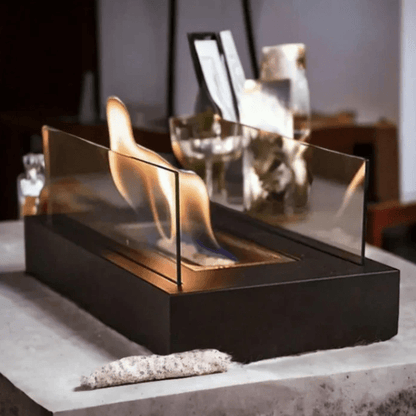 Tabletop Bioethanol Fireplace — Portable Smokeless Flame
